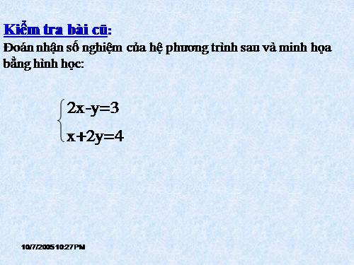 Chương III. §3. Giải hệ phương trình bằng phương pháp thế