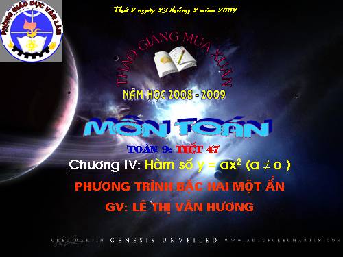 Chương IV. §1. Hàm số y = ax² (a ≠ 0)