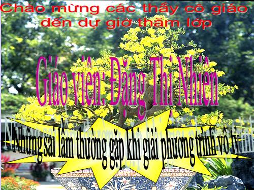 Nhung sai lam thuong gap khi giai pt vo ty