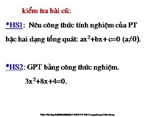 Chương IV. §5. Công thức nghiệm thu gọn
