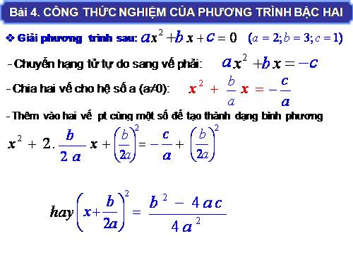 Chương IV. §5. Công thức nghiệm thu gọn