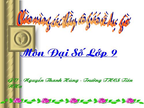 Chương II. §3. Đồ thị của hàm số y = ax + b (a ≠ 0)