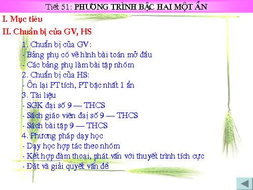 Chương IV. §3. Phương trình bậc hai một ẩn