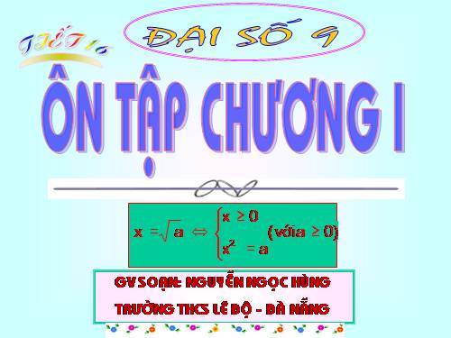 Ôn tập Chương I. Căn bậc hai. Căn bậc ba
