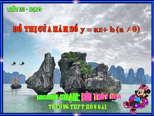 Chương II. §3. Đồ thị của hàm số y = ax + b (a ≠ 0)