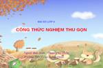 Chương IV. §5. Công thức nghiệm thu gọn