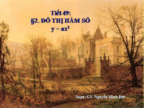 Chương IV. §2. Đồ thị của hàm số y = ax² (a ≠ 0)