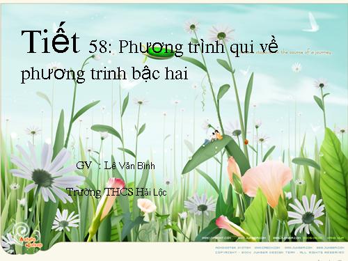 Chương IV. §7. Phương trình quy về phương trình bậc hai