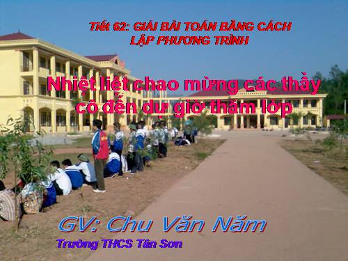 Chương IV. §8. Giải bài toán bằng cách lập phương trình