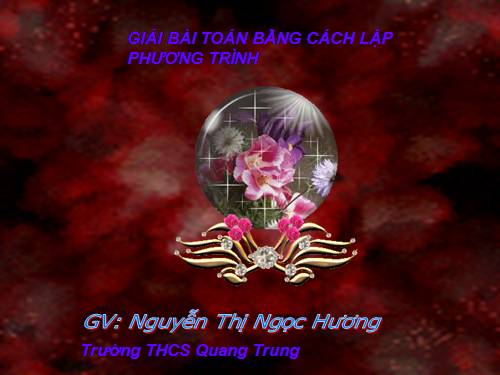 Chương IV. §8. Giải bài toán bằng cách lập phương trình