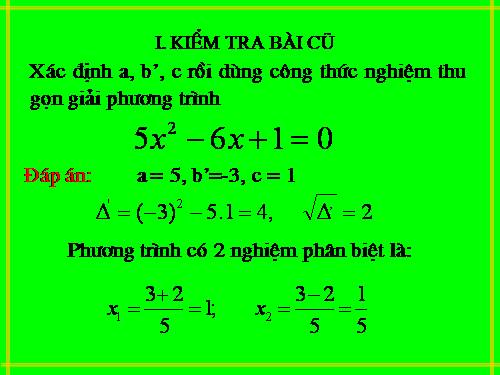 Các bài Luyện tập