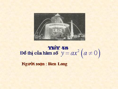 Chương IV. §2. Đồ thị của hàm số y = ax² (a ≠ 0)