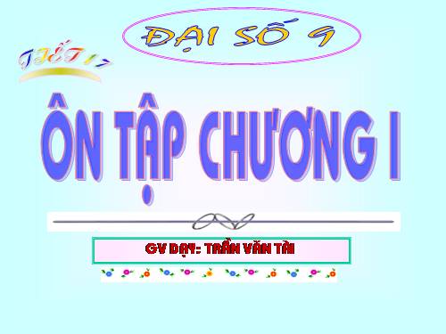 Ôn tập Chương I. Căn bậc hai. Căn bậc ba