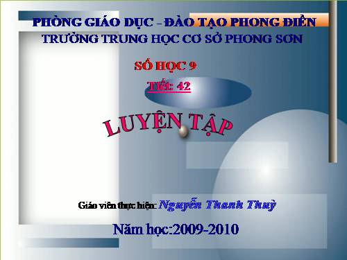 Các bài Luyện tập
