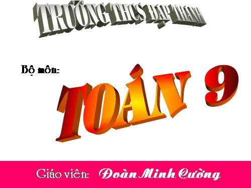 Chương II. §2. Hàm số bậc nhất