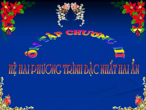 Ôn tập Chương III. Hệ hai phương trình bậc nhất hai ẩn