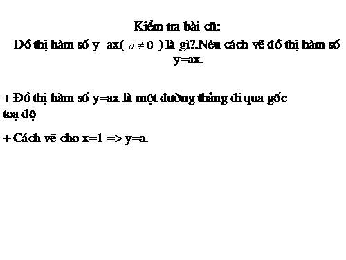 Chương II. §3. Đồ thị của hàm số y = ax + b (a ≠ 0)