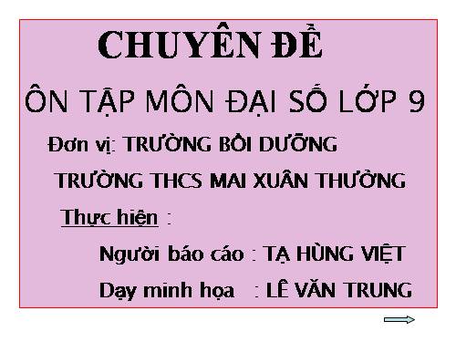 Ôn tập chương III Đại số 9