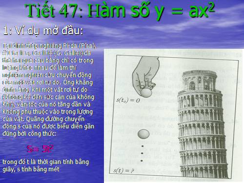 Chương IV. §1. Hàm số y = ax² (a ≠ 0)
