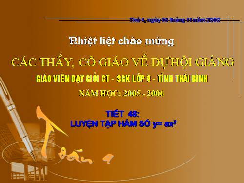 Chương IV. §1. Hàm số y = ax² (a ≠ 0)