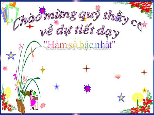 Chương II. §2. Hàm số bậc nhất
