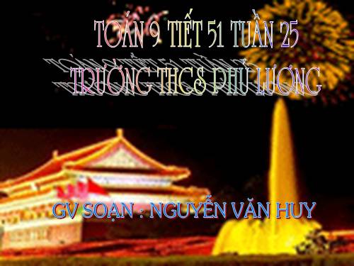 Chương IV. §3. Phương trình bậc hai một ẩn