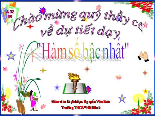 Chương II. §2. Hàm số bậc nhất