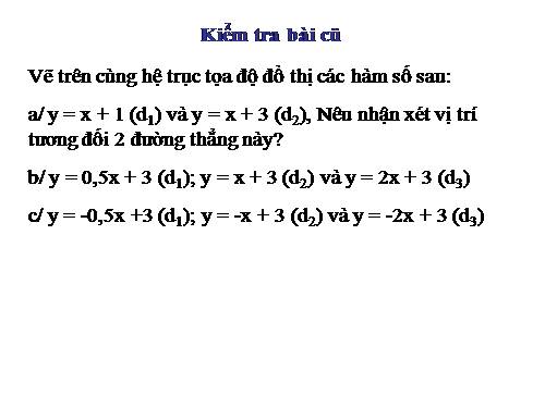 Chương II. §5. Hệ số góc của đường thẳng y = ax + b (a ≠ 0)