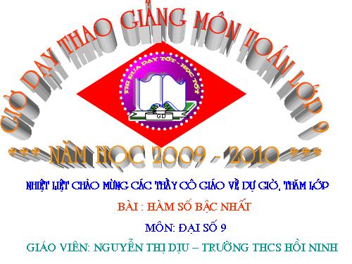 Chương II. §2. Hàm số bậc nhất