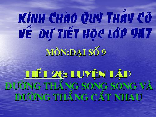 Các bài Luyện tập