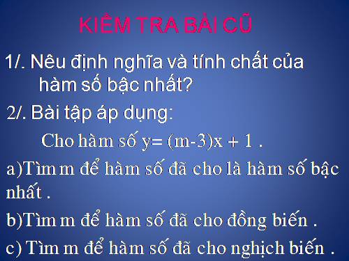 Các bài Luyện tập
