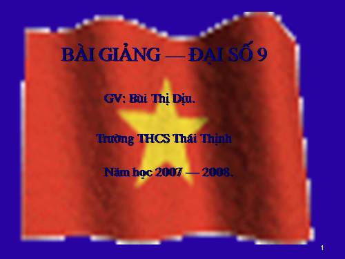 Chương II. §2. Hàm số bậc nhất