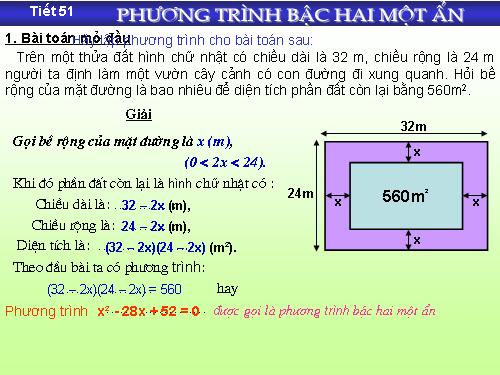 Chương IV. §3. Phương trình bậc hai một ẩn