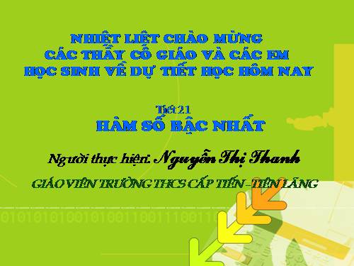 Chương II. §2. Hàm số bậc nhất