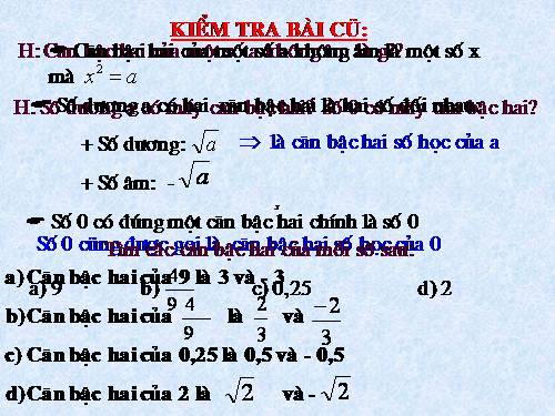 Chương I. §1. Căn bậc hai