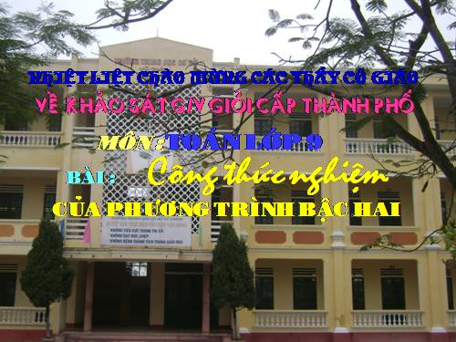 Chương IV. §4. Công thức nghiệm của phương trình bậc hai