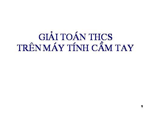 Các dạng toán caiso THCS