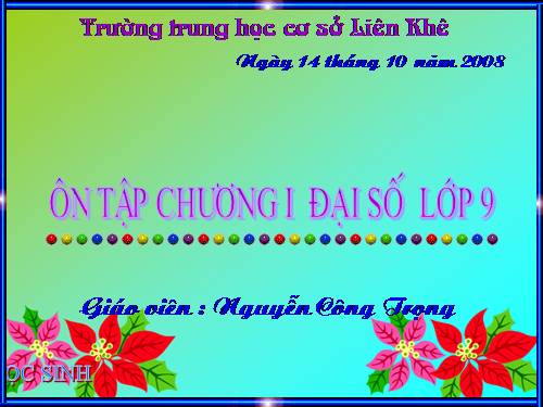 Ôn tập Chương I. Căn bậc hai. Căn bậc ba