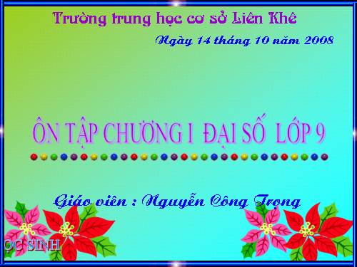 Ôn tập Chương I. Căn bậc hai. Căn bậc ba