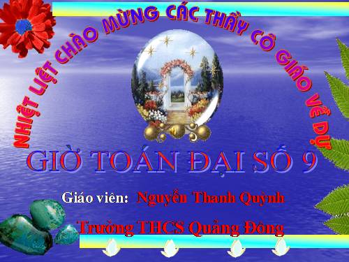 Chương IV. §7. Phương trình quy về phương trình bậc hai