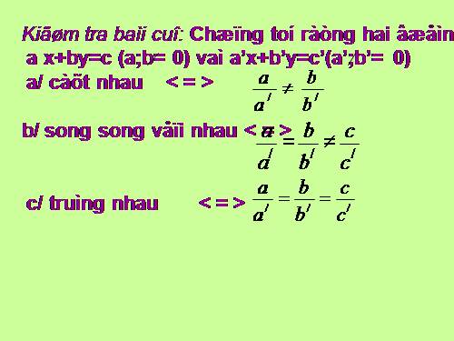 Chương III. §2. Hệ hai phương trình bậc nhất hai ẩn
