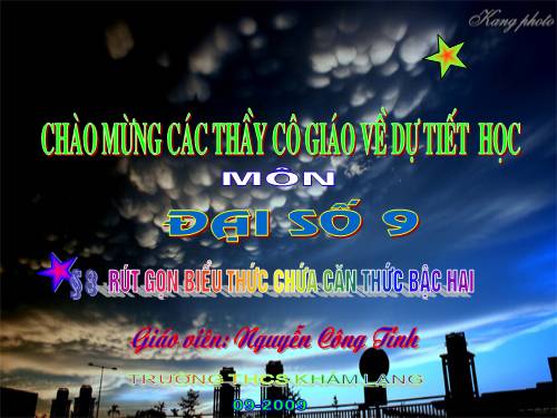 Chương I. §8. Rút gọn biểu thức chứa căn thức bậc hai