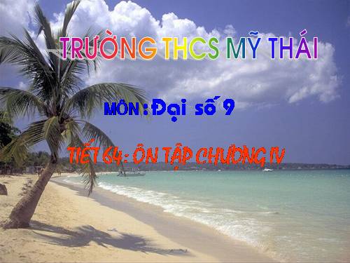 Ôn tập Chương IV. Hàm số y = ax² (a ≠ 0). Phương trình bậc hai một ẩn