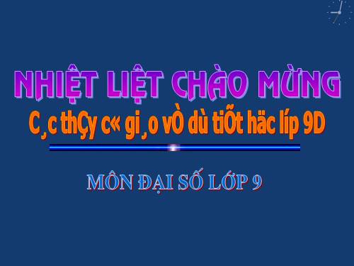 Chương III. §2. Hệ hai phương trình bậc nhất hai ẩn