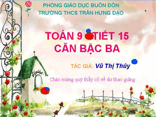 Chương I. §9. Căn bậc ba