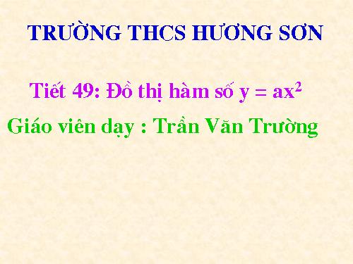 Chương IV. §2. Đồ thị của hàm số y = ax² (a ≠ 0)