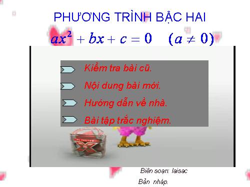 Chương IV. §3. Phương trình bậc hai một ẩn