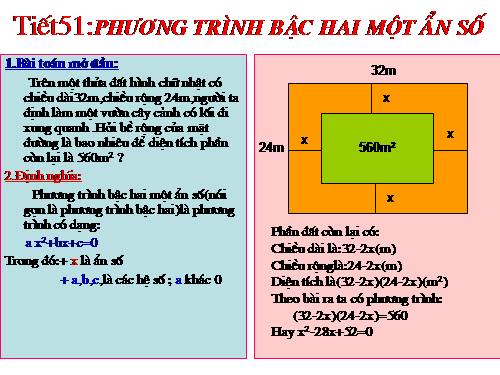 Chương IV. §3. Phương trình bậc hai một ẩn