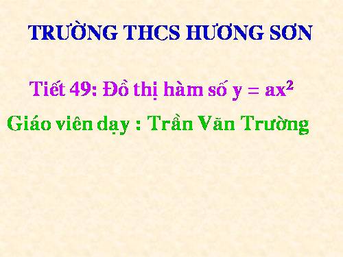 Chương IV. §2. Đồ thị của hàm số y = ax² (a ≠ 0)