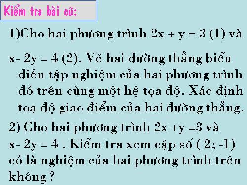 Chương III. §2. Hệ hai phương trình bậc nhất hai ẩn